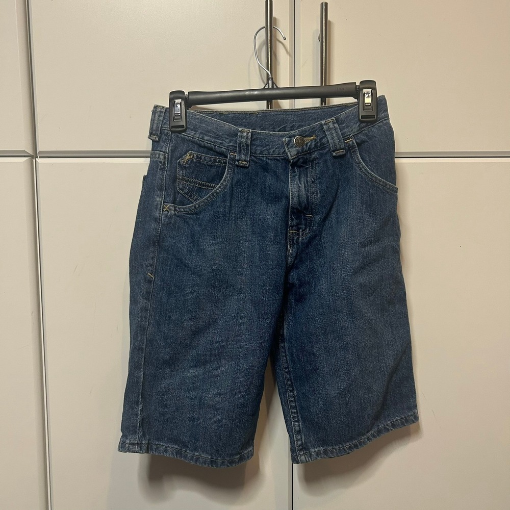 Wrangler Boys Denim Shorts Medium‎ Wash Blue Size 14 Regular 2SCBWWS Adjustable